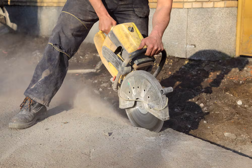 RCC Slab Cutting on Site